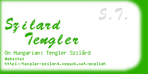 szilard tengler business card